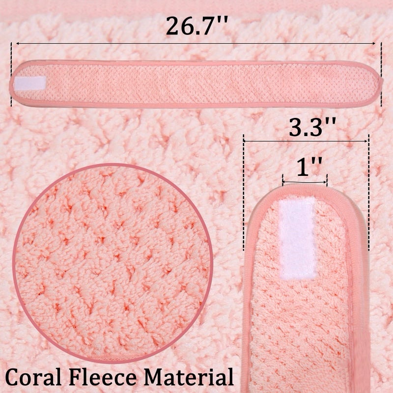 Huachi Skincare Headbands for Women Girls: Spa Headband for Washing Face Towel Hair Bands, Makeup Facial Face Wash Head Bands 4 PCS - Image 3